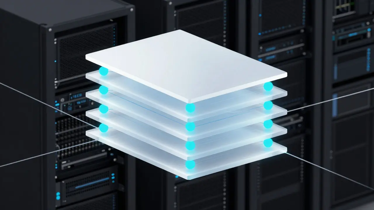 Glowing network layers adjusting in real-time for efficient AI alignment.