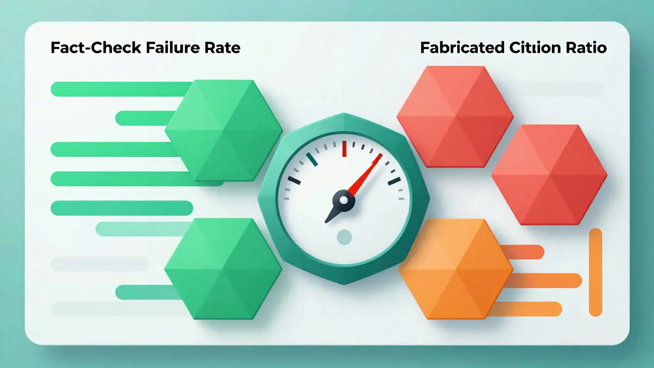 Geometric dashboard showing AI metrics crossing red threshold lines