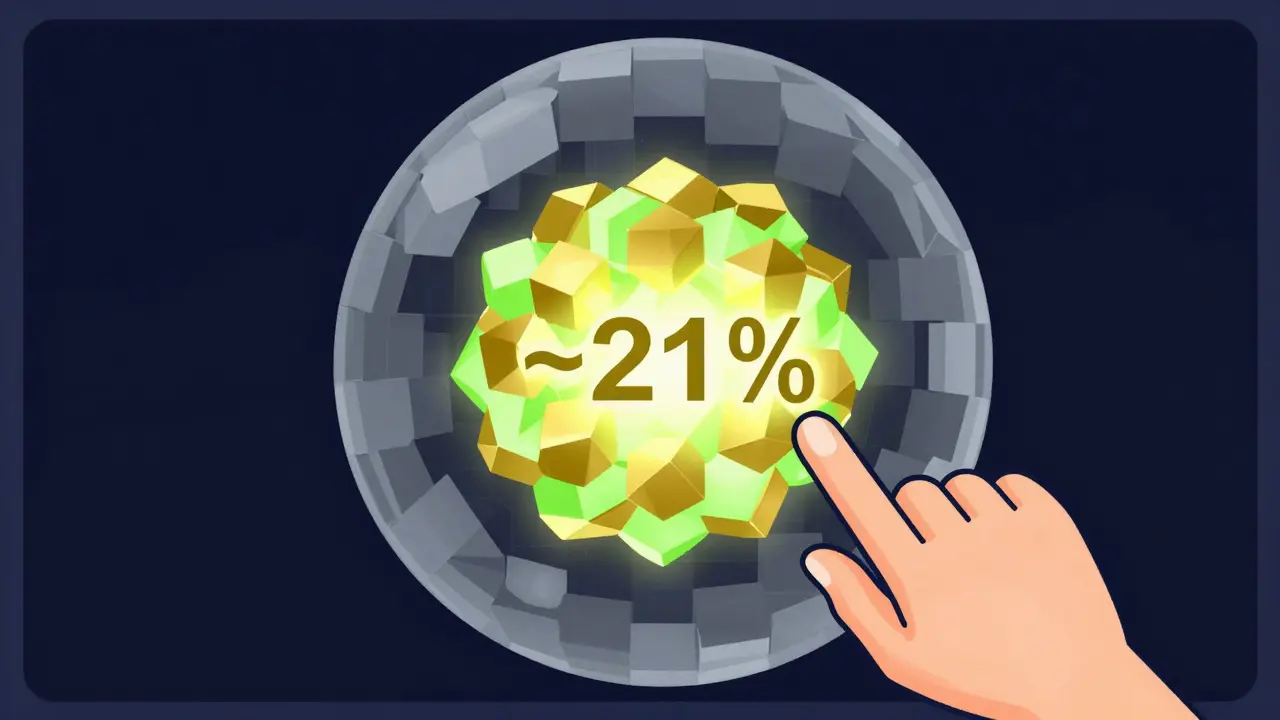 Illustration highlighting critical decision tokens as glowing shapes within a mass of dull data.