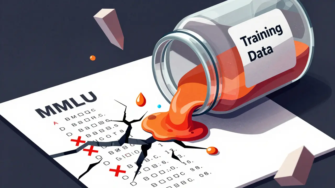 Leaking jar contaminating a cracked multiple-choice test