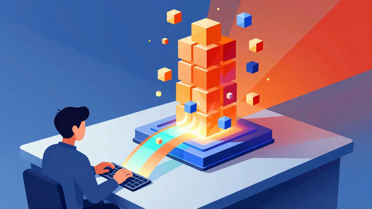 Geometric art showing exploding token usage causing budget spikes for AI coding