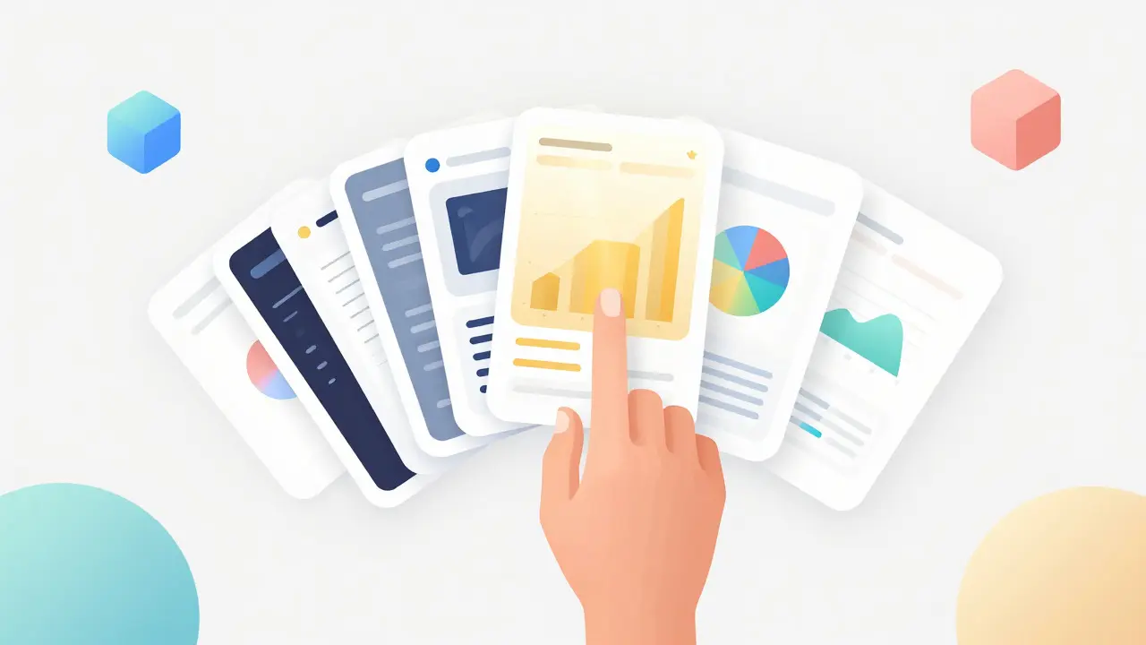 Hand selecting one UI layout from many floating options