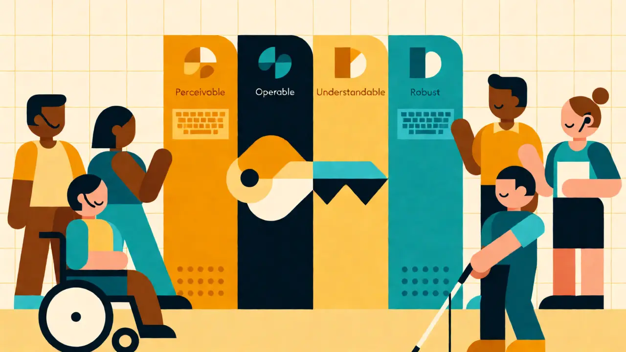 Diverse users accessing an interface unlocked by inclusive design principles