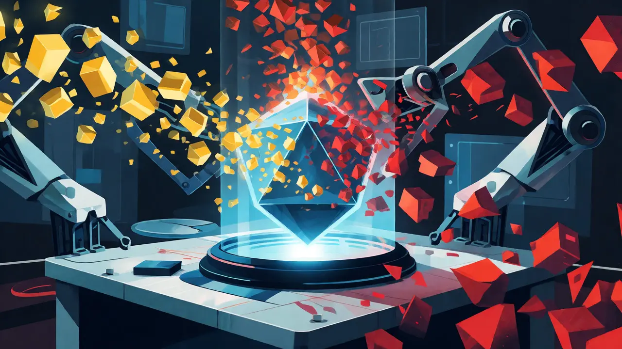 Abstract geometric model core processing data streams amidst maintenance robots.