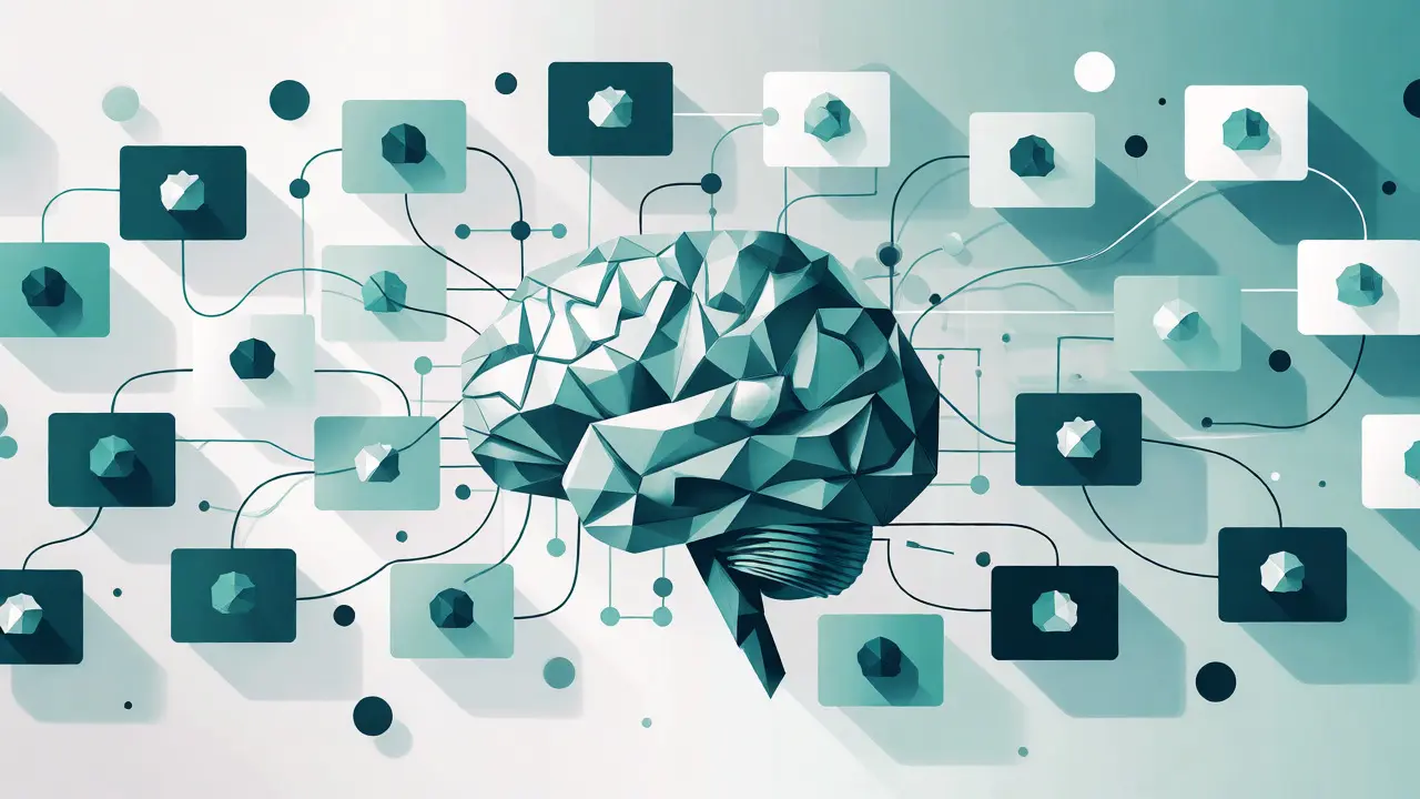 Geometric AI agent organizing ticket data using vector embeddings and connections