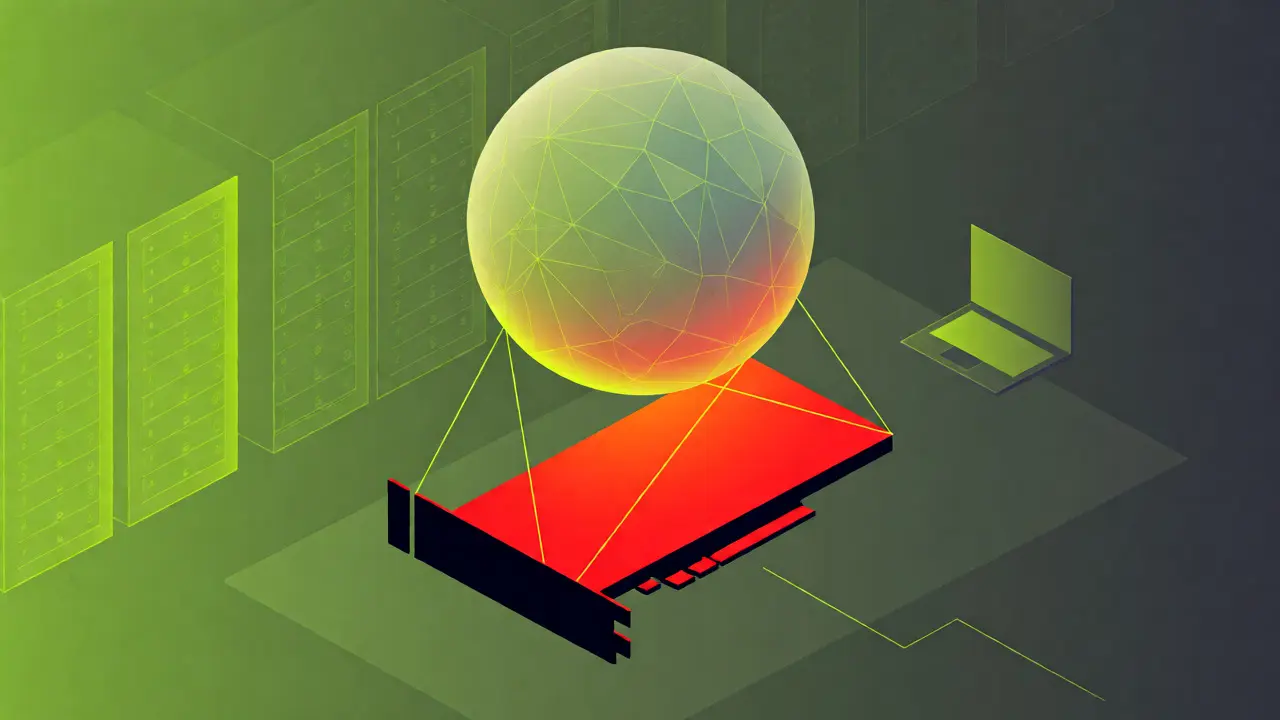 QLoRA concept: consumer GPU fine-tuning a compressed large language model